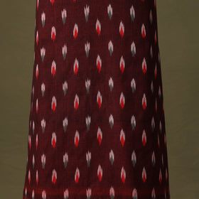 Maroon Pochampally Ikat Cotton Unstitched Kurta Material