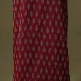 Maroon Pochampally Ikat Cotton Unstitched Kurta Material