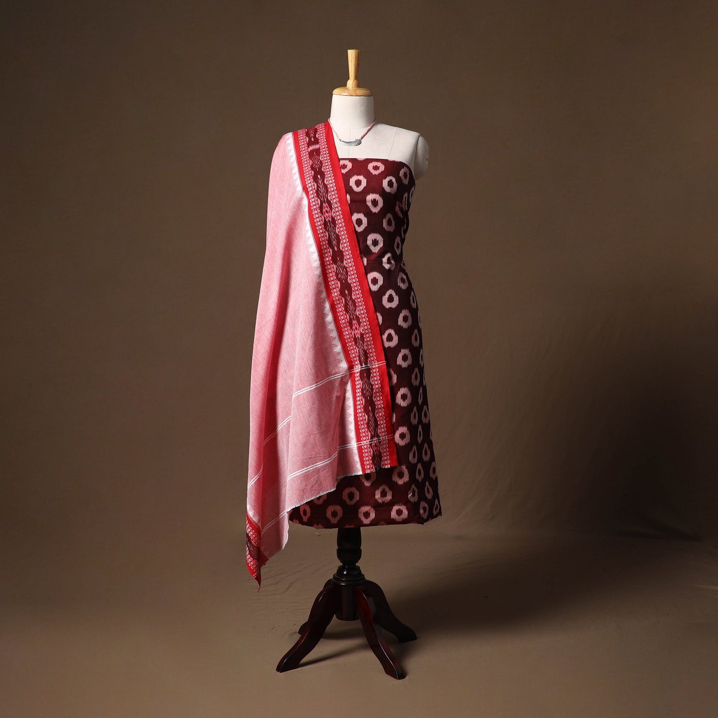 Pochampally ikat handloom mercerised cotton 2pc unstitched