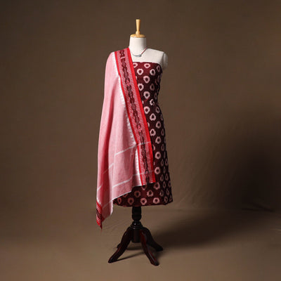 Pochampally ikat handloom mercerised cotton 2pc unstitched