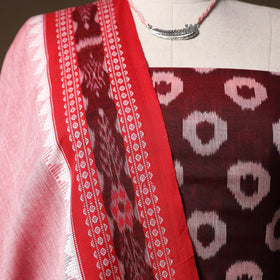 Pochampally ikat handloom mercerised cotton 2pc unstitched