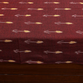 Maroon - pochampally ikat with kalamkari patch cotton