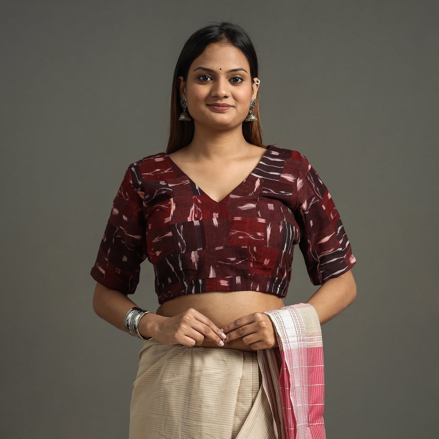 Pochampally Ikat Stitched Blouse
