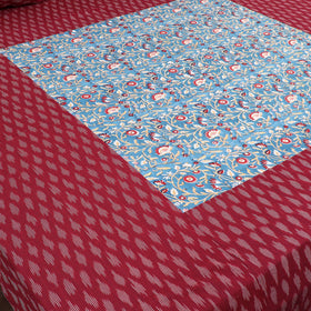 Pochampally Ikat with Sanganeri Patch Cotton Bedsheet Set