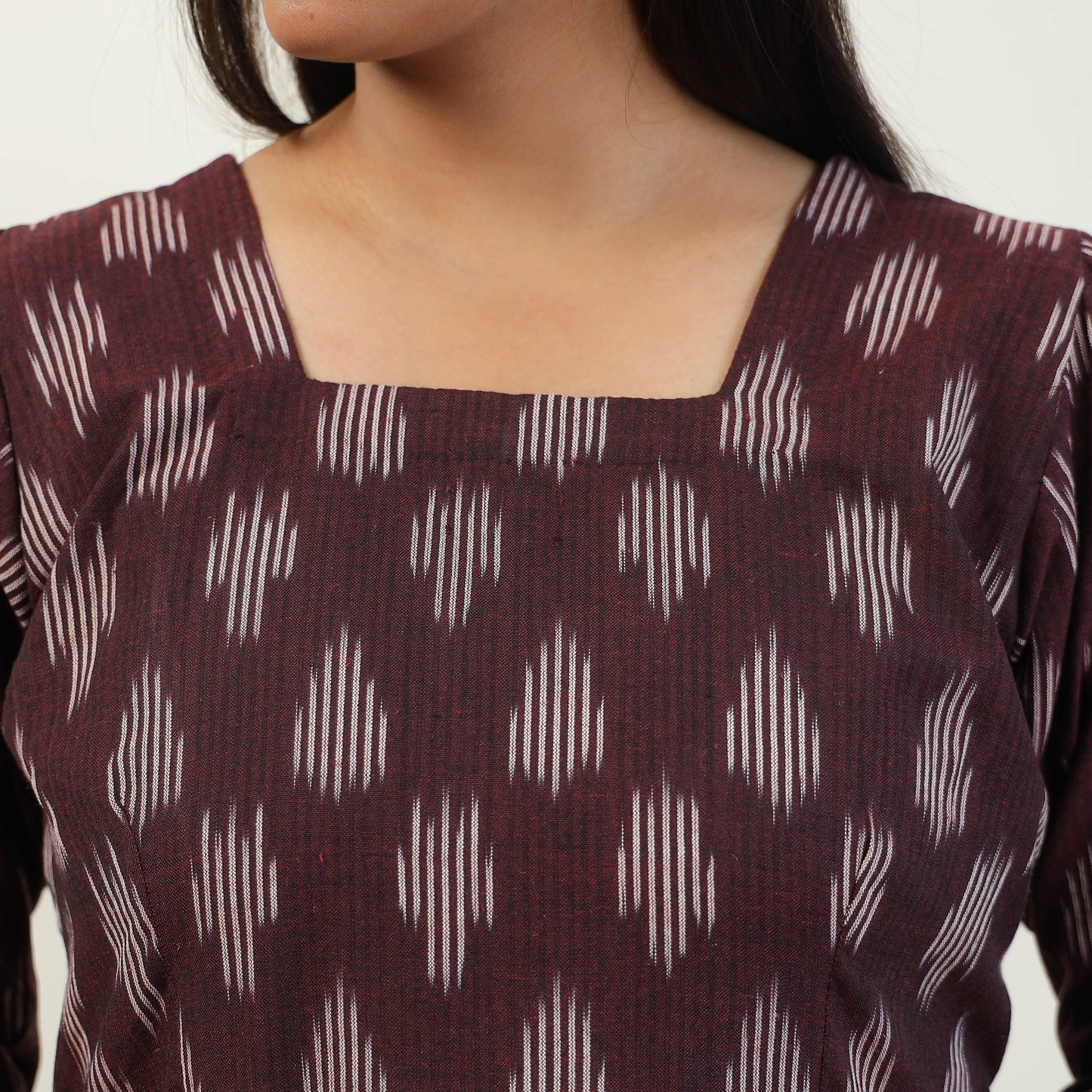  Pochampally Ikat Weave Cotton Dress 07 