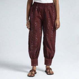 Buy Kalamkari Block Printed Cotton Elasticated Harem Pant Online at iTokri.com