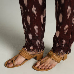 Maroon - Pochampally Ikat Weave Cotton Elasticated Pant 05
