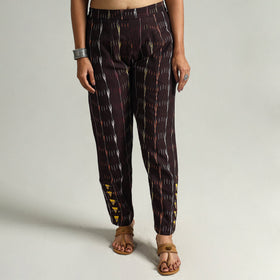 Buy Pochampally Ikat Weave Cotton Elasticated Pant 08 Online at iTokri.com