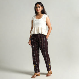 Buy Pochampally Ikat Weave Cotton Elasticated Pant 08 Online at iTokri.com