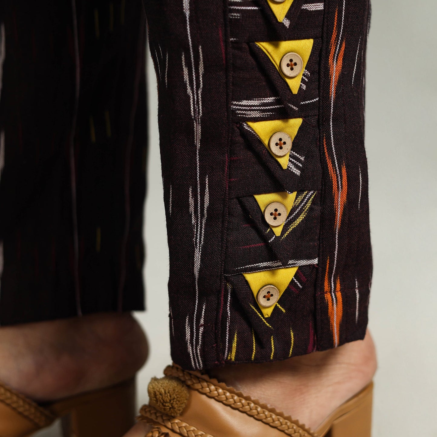 Buy Pochampally Ikat Weave Cotton Elasticated Pant 08 Online at iTokri.com