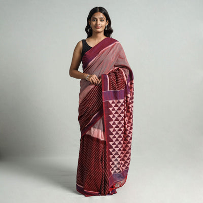  Pochampally Ikat Weave Handloom Cotton Saree 21 Online at iTokri.com