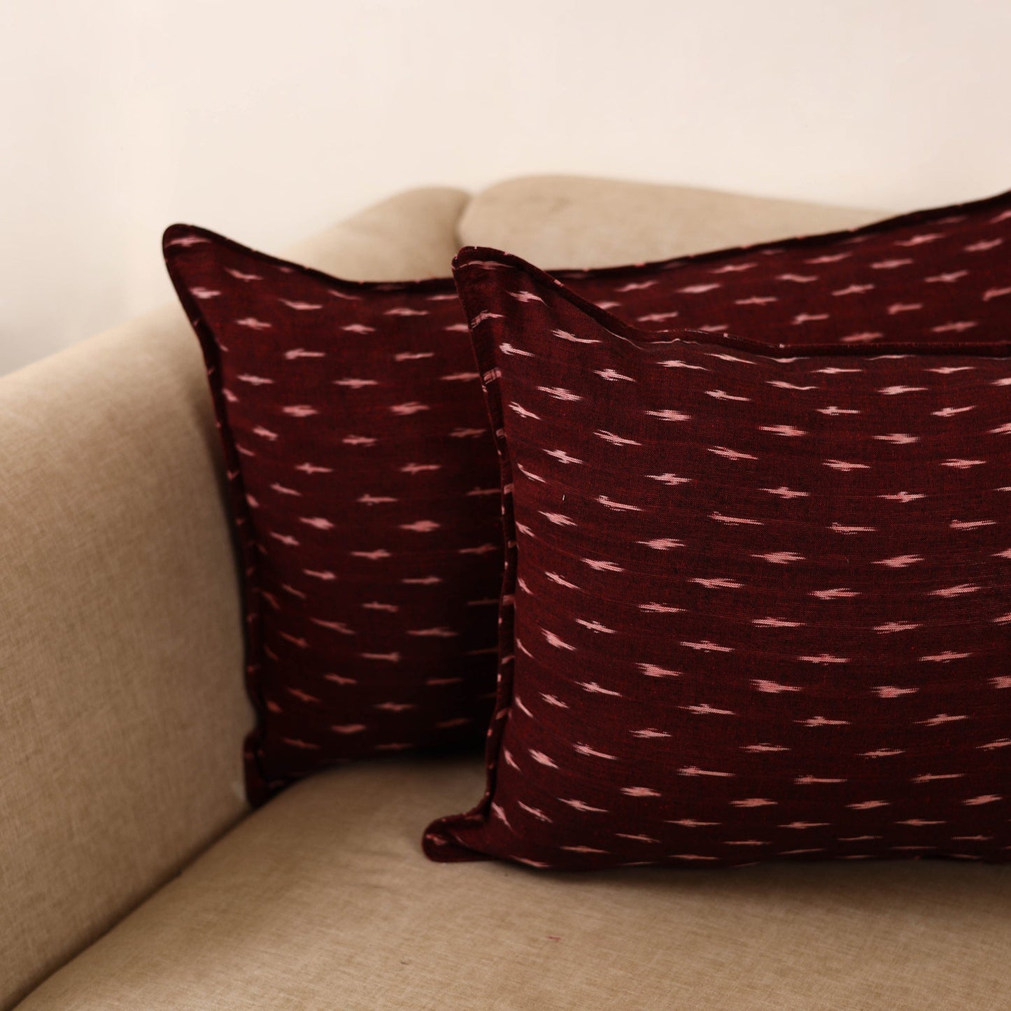 Pochampally ikat weave pillow covers (set of 2) 11