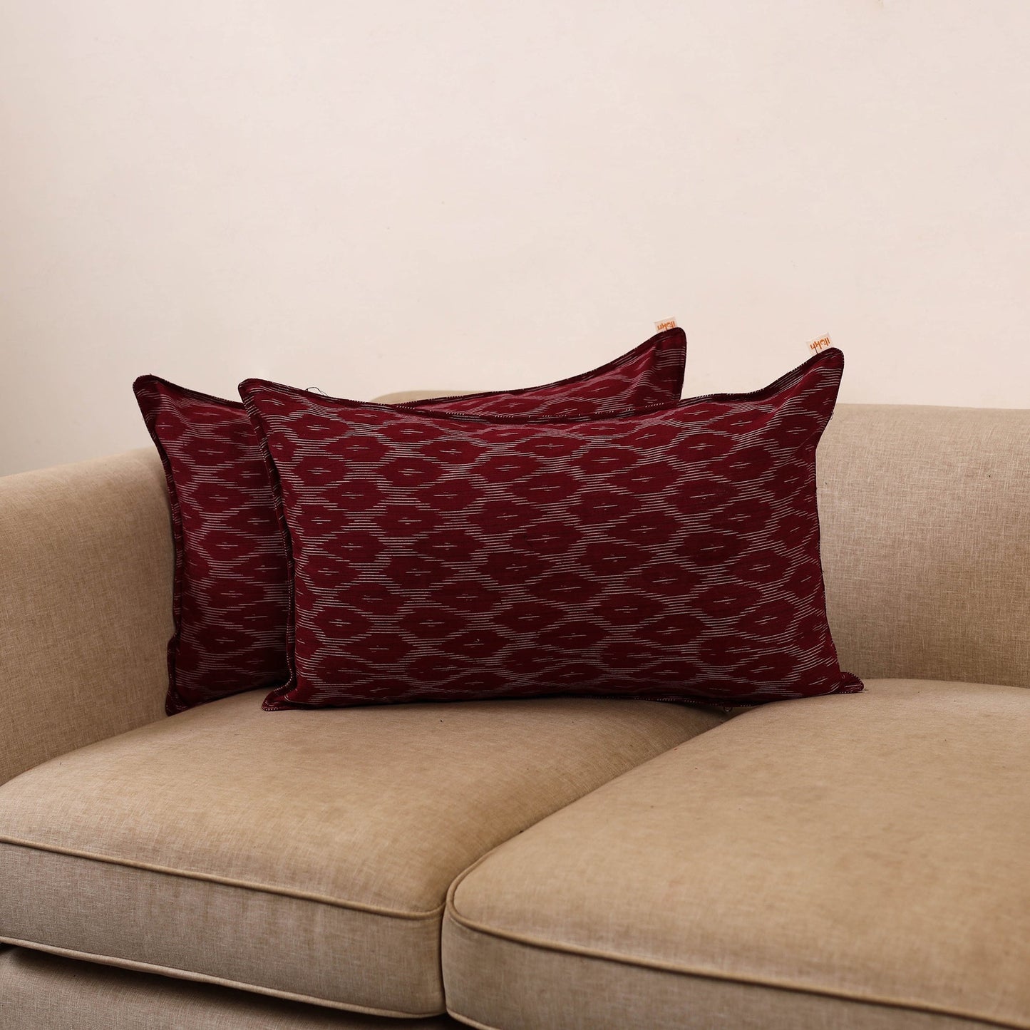 Pochampally ikat weave pillow covers (set of 2) 36