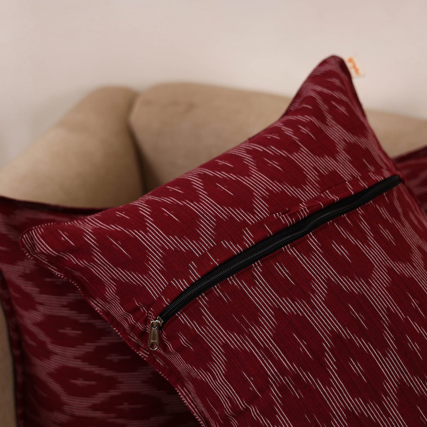 Pochampally ikat weave pillow covers (set of 2) 36