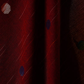 Maroon - prewashed cotton jacquard fabric 05 - handcrafted