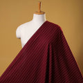 MaroonPrewashed Cotton Jacquard Fabric