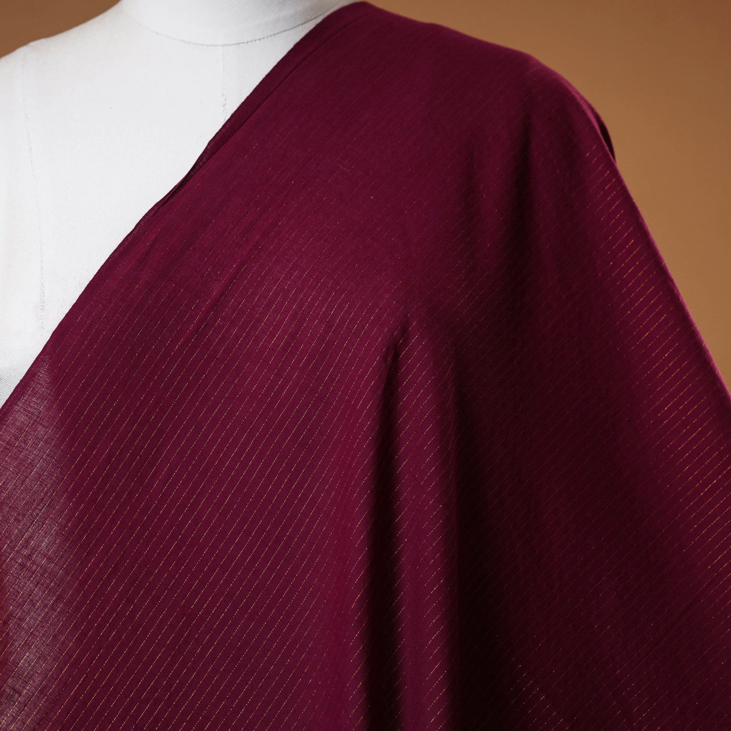 Maroon - prewashed cotton jacquard fabric 09 - handcrafted