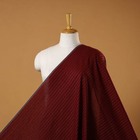 Maroon - prewashed cotton jacquard fabric 15 - handcrafted
