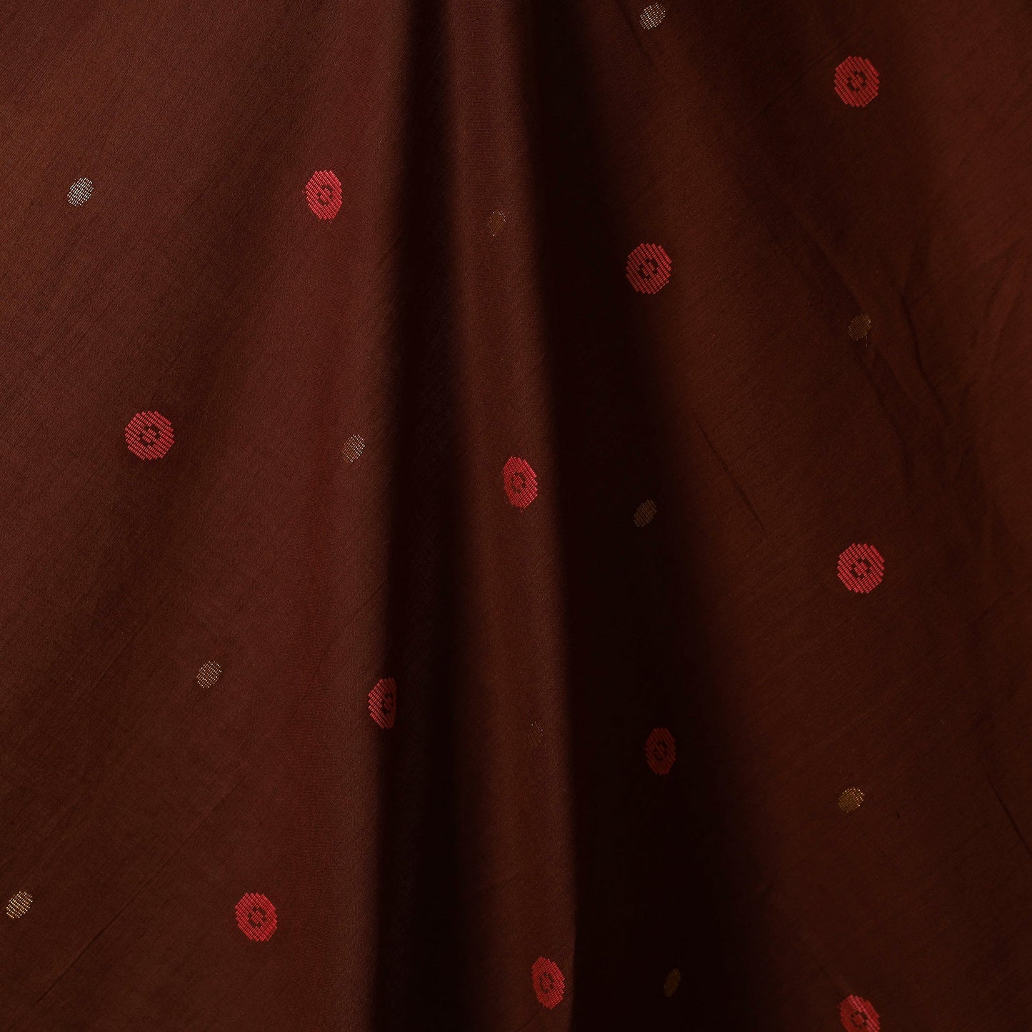 Maroon - prewashed cotton jacquard fabric 22 - handcrafted