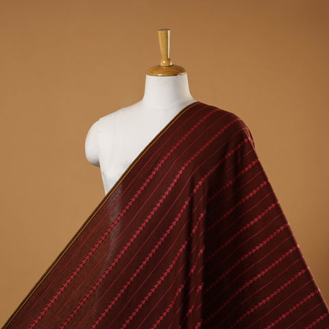 Maroon - prewashed cotton jacquard fabric 23 - handcrafted