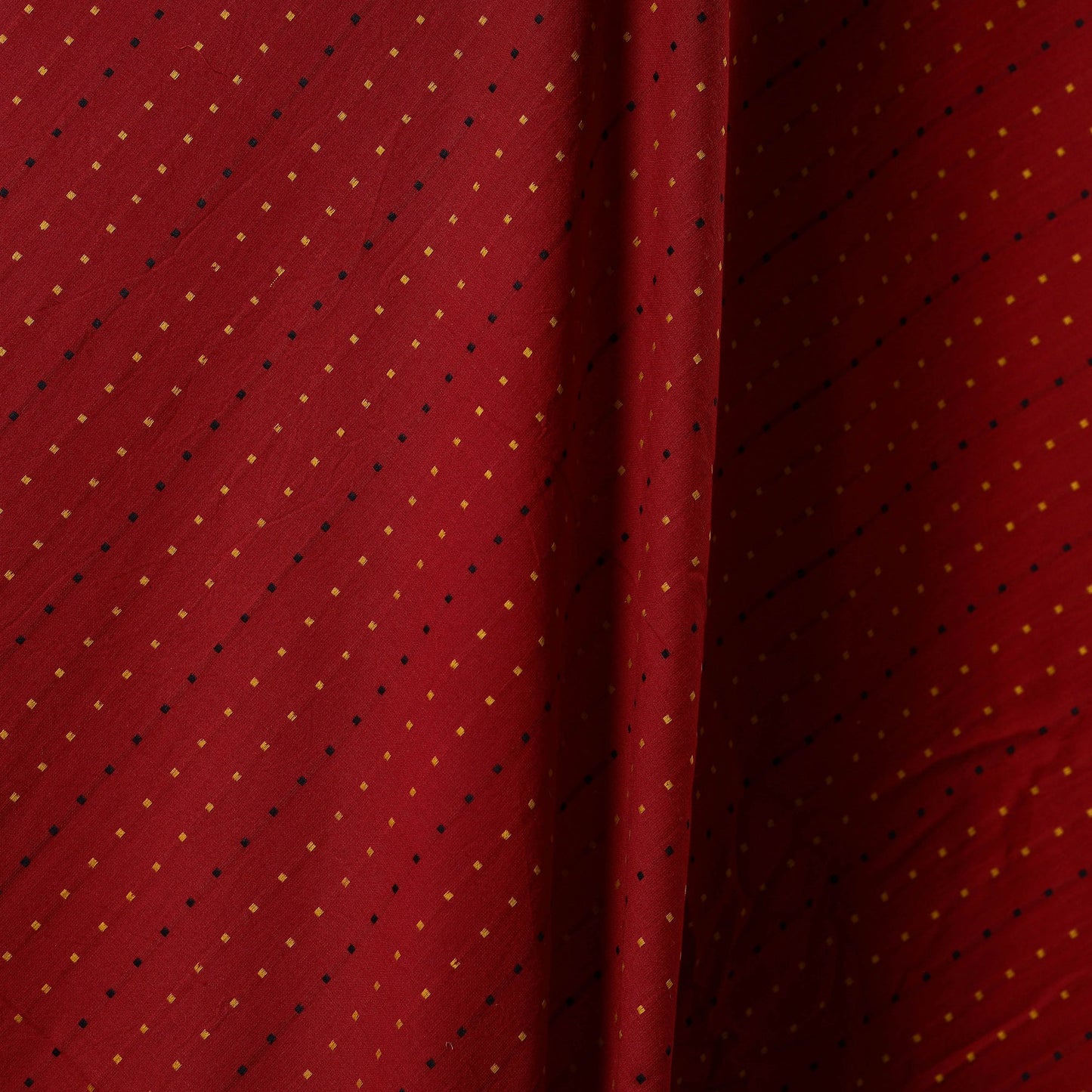 Maroon - prewashed cotton jacquard weave fabric 03