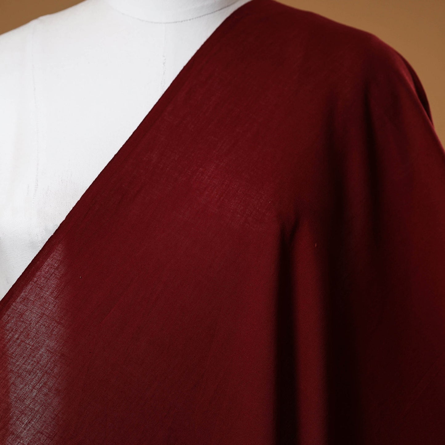 Maroon - prewashed cotton plain fabric 10 - handcrafted