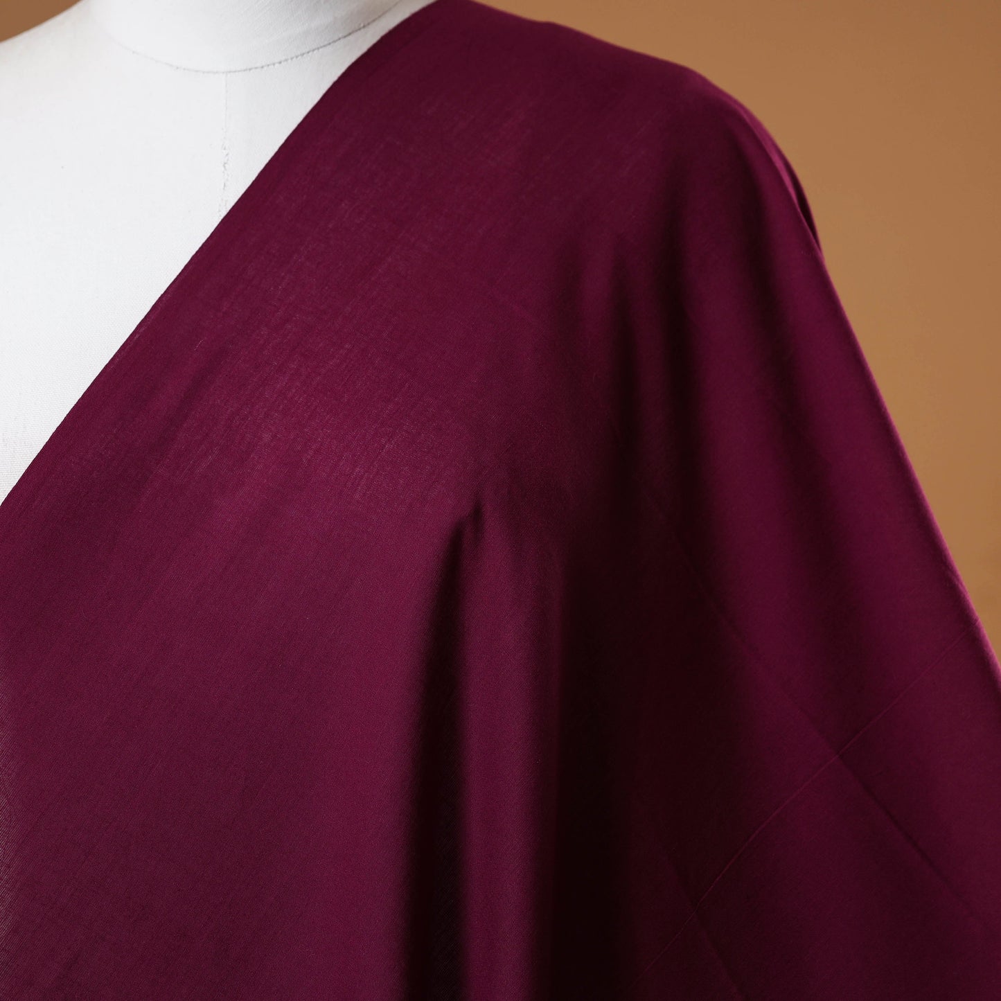 Maroon - prewashed cotton plain fabric 14 - handcrafted