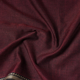Maroon - Prewashed Dharwad Mercerised Cotton Thread Border Fabric 04