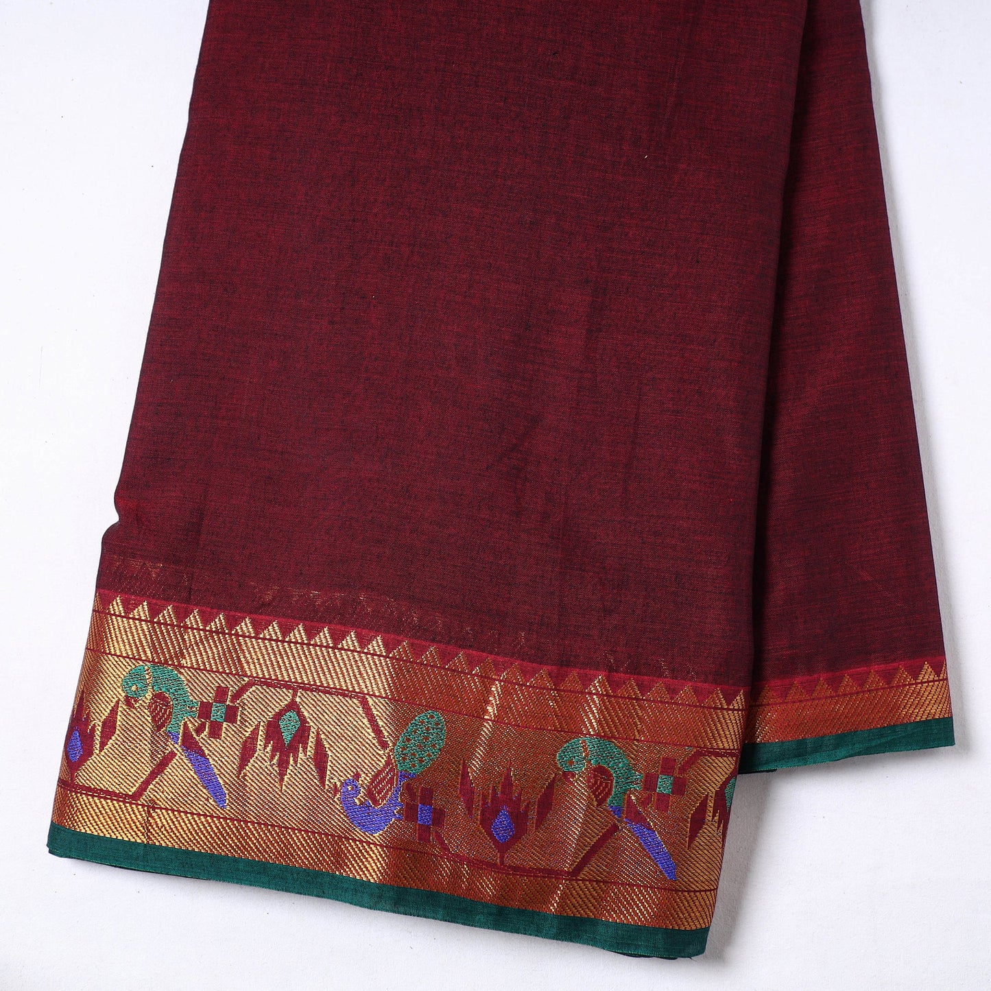 Maroon - Prewashed Dharwad Mercerised Cotton Fabric