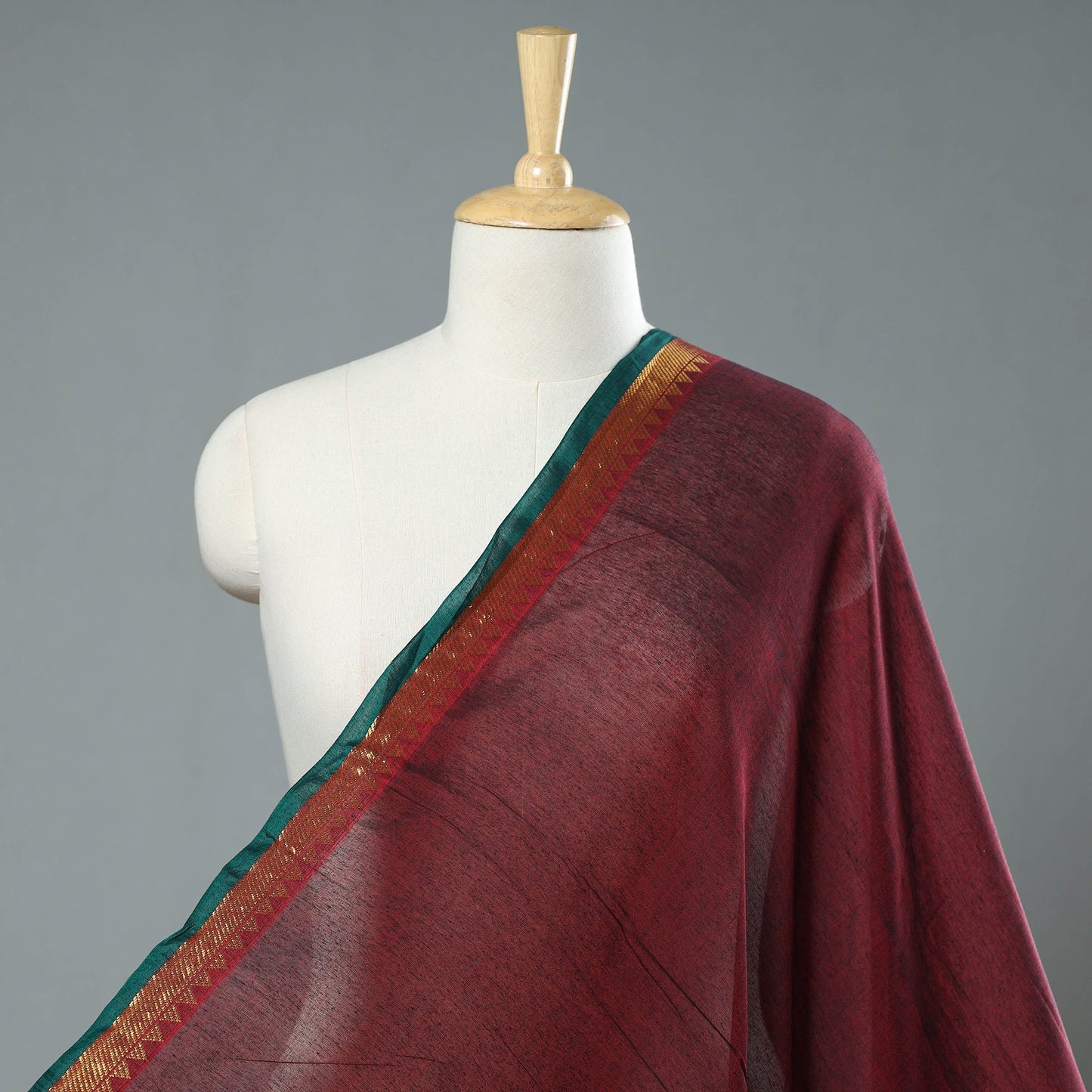 Maroon - Prewashed Dharwad Mercerised Cotton Fabric