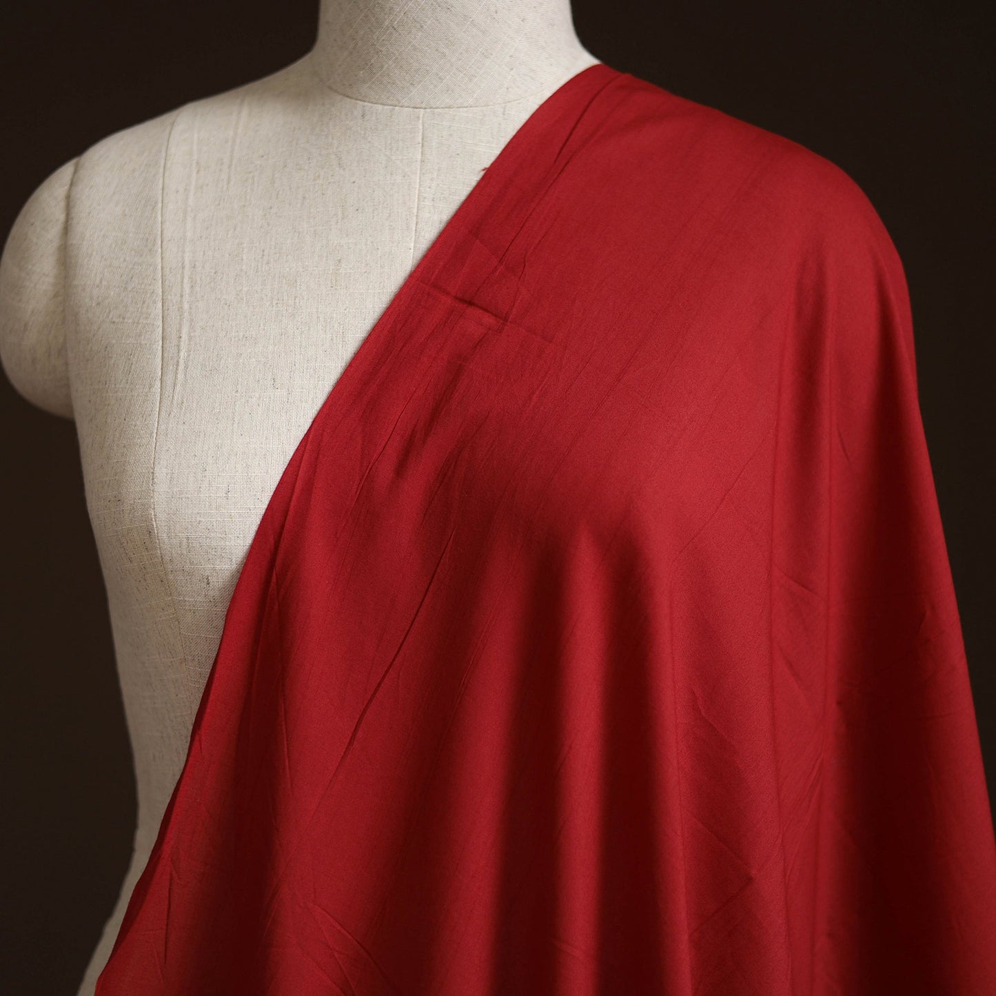 Maroon - prewashed dyed cotton plain fabric 48 - handcrafted