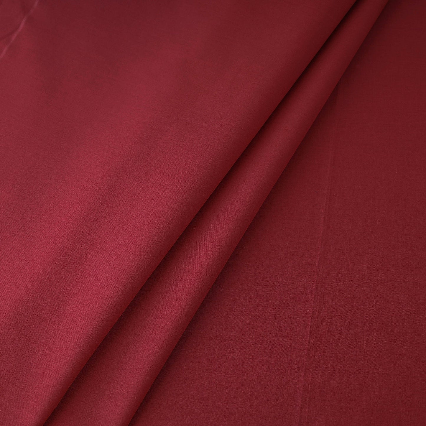 Maroon prewashed plain dyed cotton fabric - handcrafted