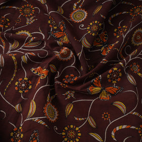 Printed cotton kalamkari fabric 11 - handcrafted