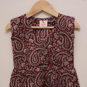Pure cotton baby girls bagh angrakha dress (1-2 years) 11