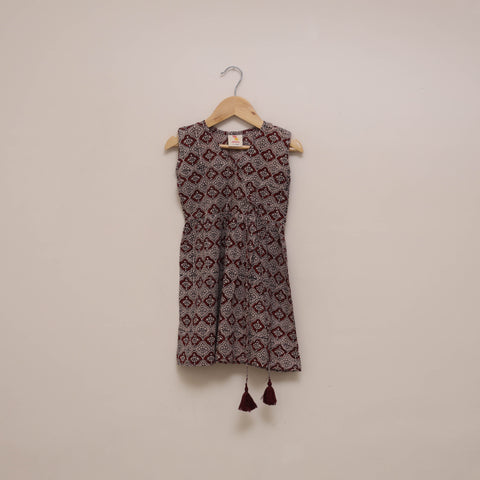 Pure cotton baby girls bagh angrakha dress (1-2 years) 07