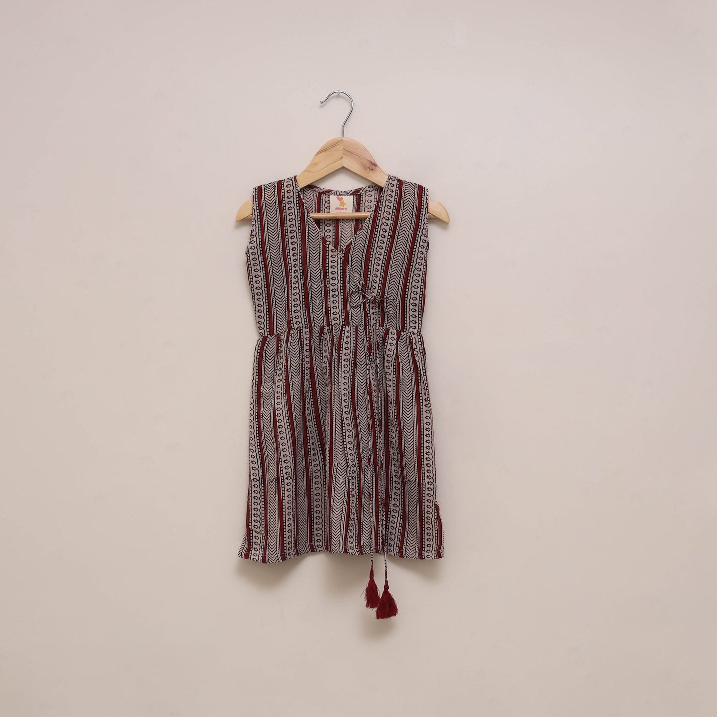 Pure cotton baby girls bagh angrakha dress (1-2 years) 18
