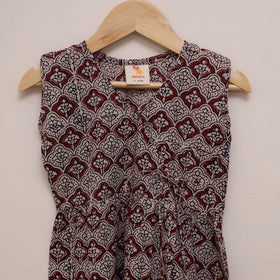 Pure cotton baby girls bagh angrakha dress (1-2 years) 07