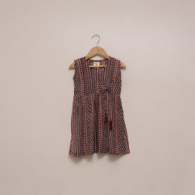 Pure cotton baby girls bagh angrakha dress (1-2 years) 13