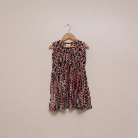 Pure cotton baby girls bagh angrakha dress (1-2 years) 13