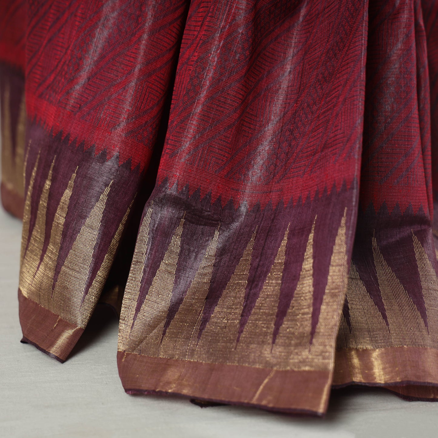  Pure Kosa Tussar Silk Handloom Jala Weave Saree 