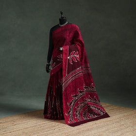 Pure mul cotton hand block batik print saree 03