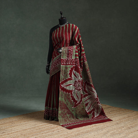 Pure mul cotton hand block batik print saree 25