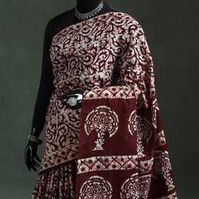 Pure mul cotton hand block batik print saree 43