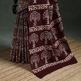 Pure mul cotton hand block batik print saree 43