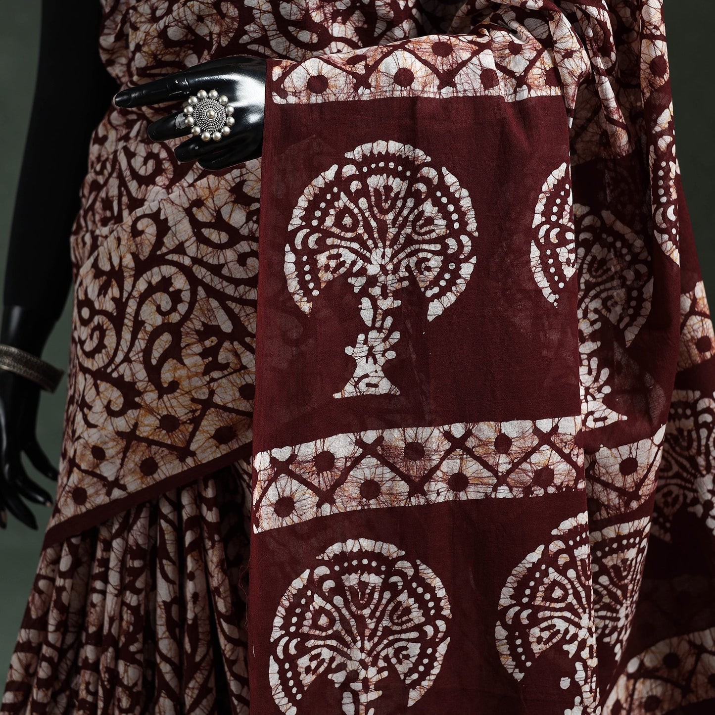 Pure mul cotton hand block batik print saree 43