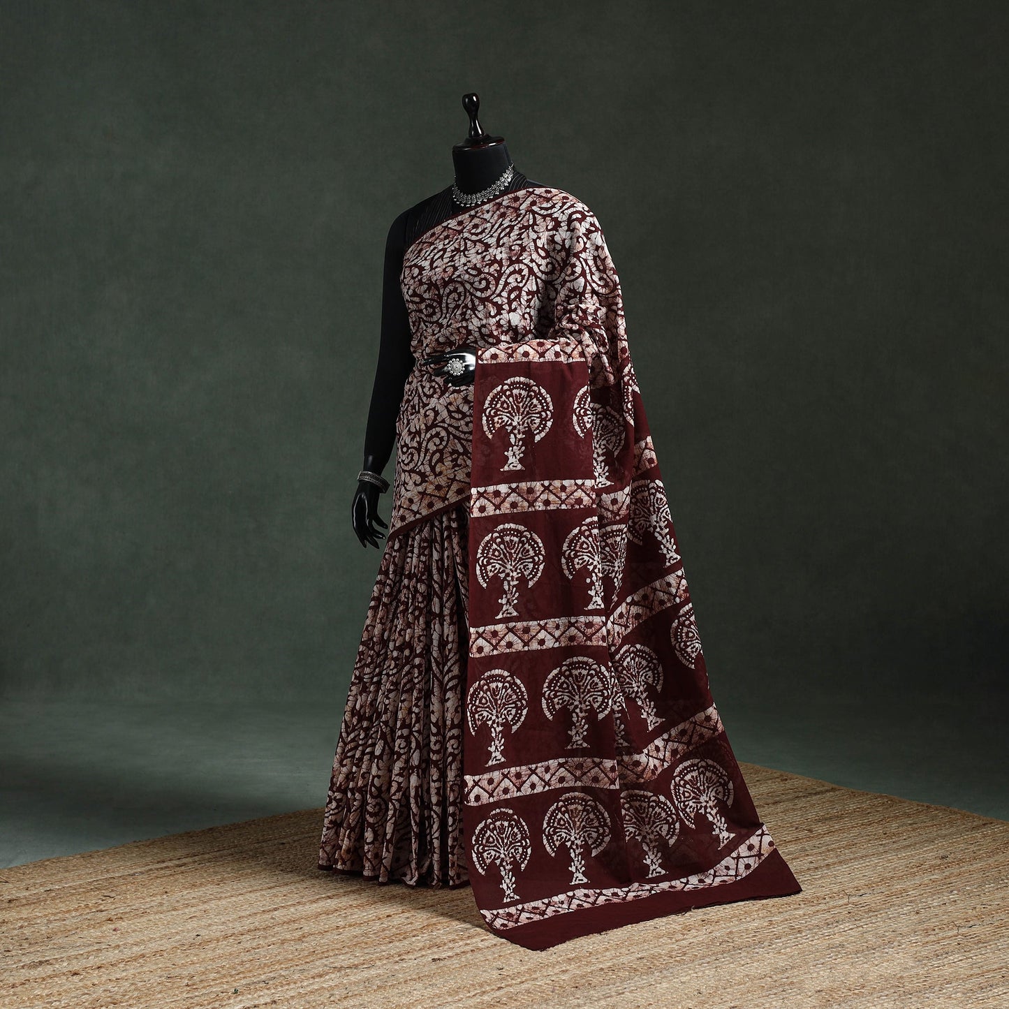 Pure mul cotton hand block batik print saree 43