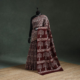 Pure mul cotton hand block batik print saree 43