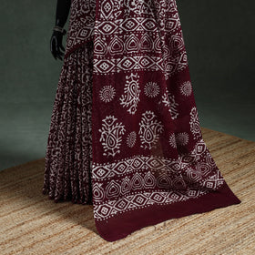 Pure mul cotton hand block batik print saree 46