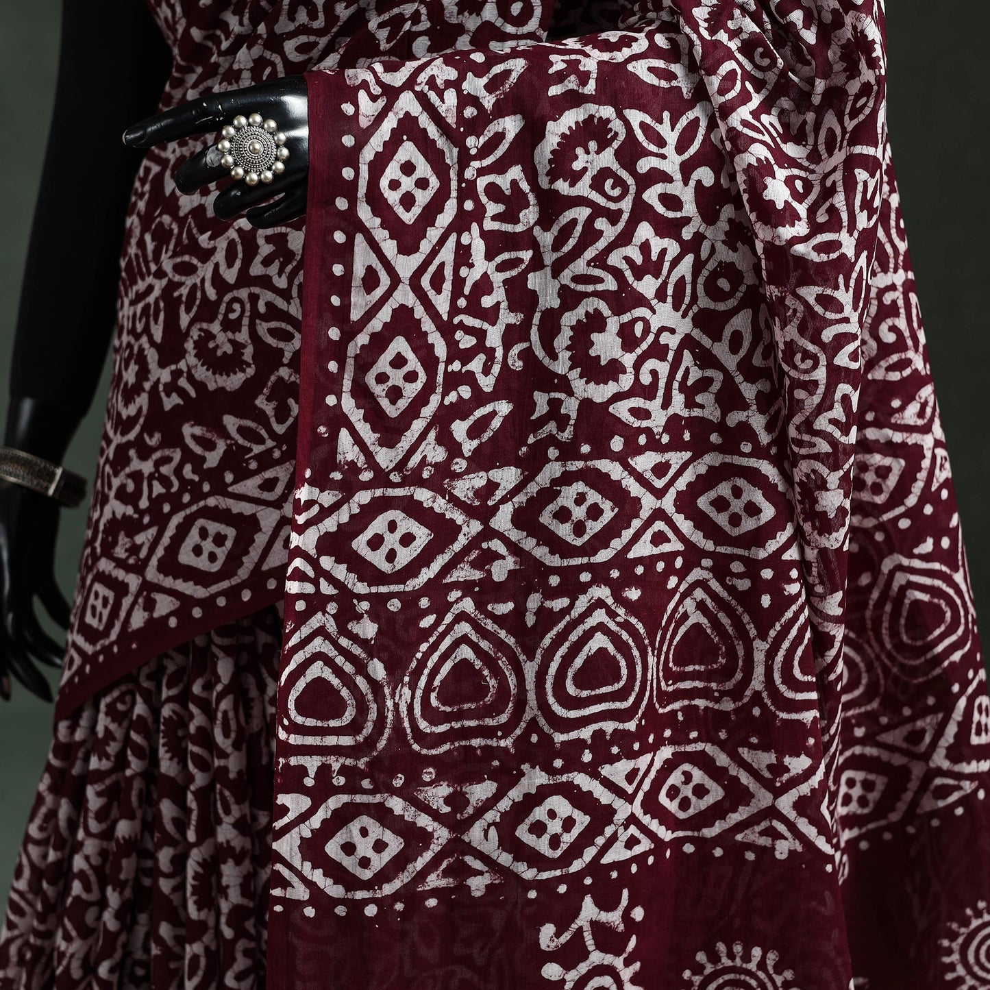 Pure mul cotton hand block batik print saree 46