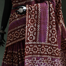 Pure mul cotton hand block batik print saree 74